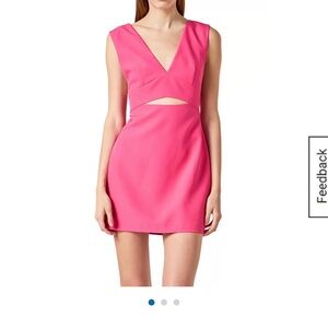 Endless Rose Vivid Pink Cutout Mini Dress - VICI